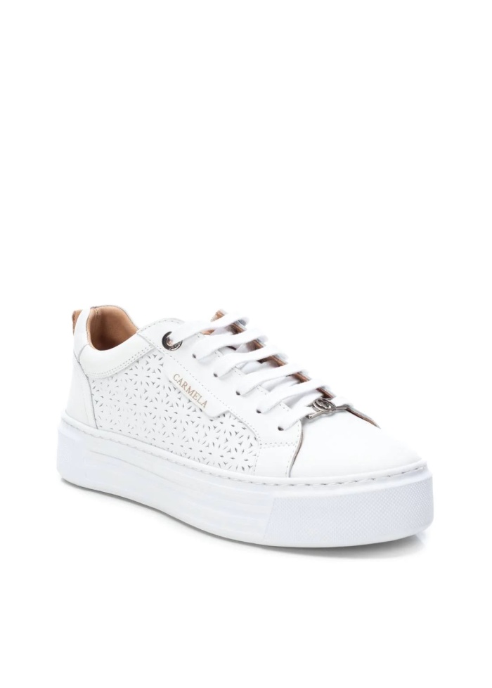 Carmela | Punched Leather Trainer