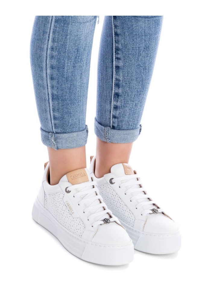 Carmela | Punched Leather Trainer