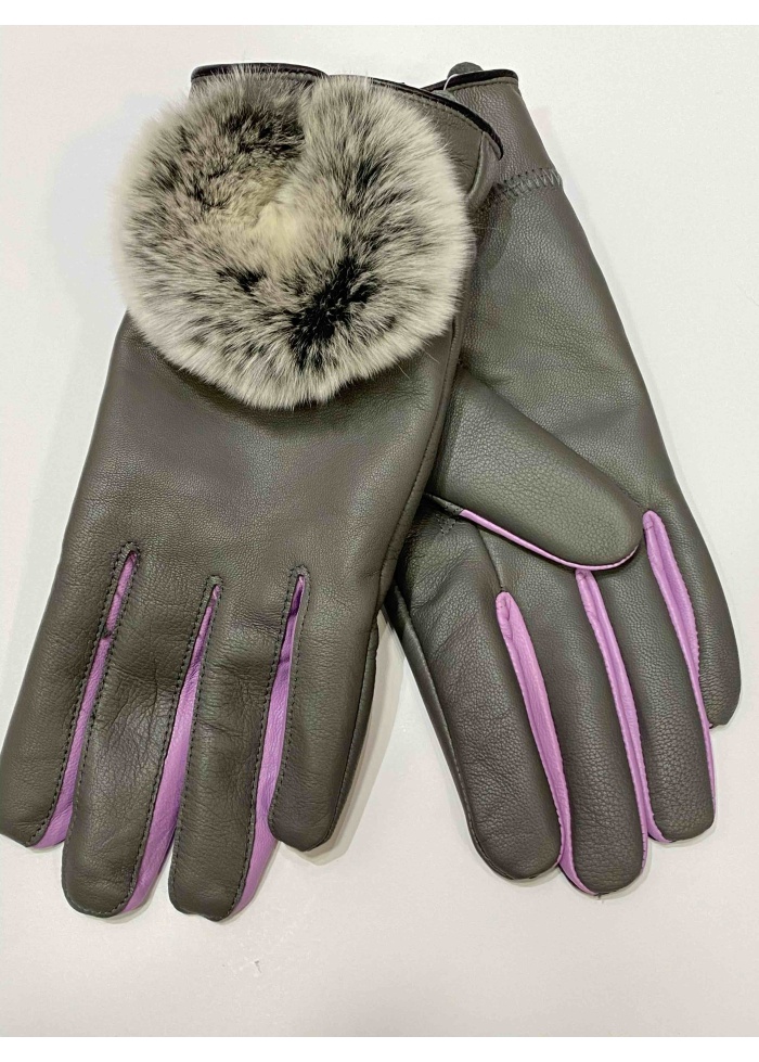 LittleRed | Grey Leather Gloves