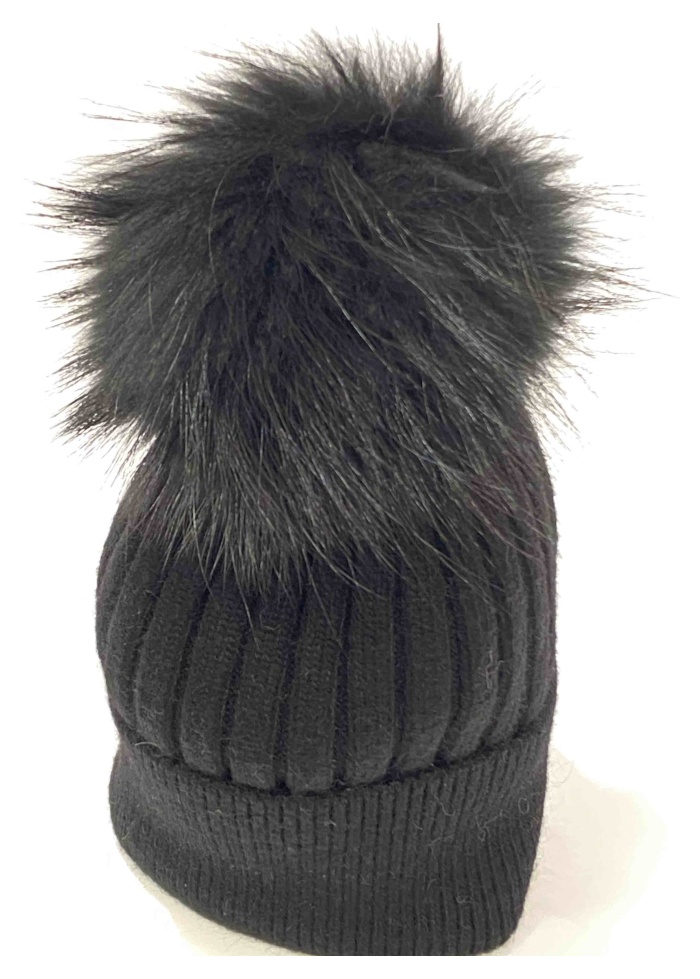 LittleRed | Black Pom Pom Hat