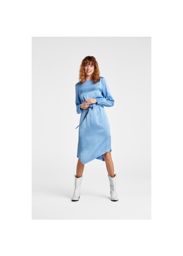 Yaya | Belted Satin Dress