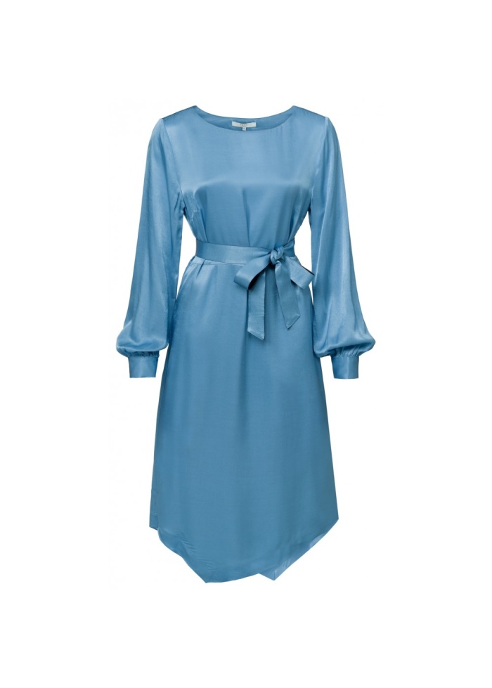 Yaya | Belted Satin Dress