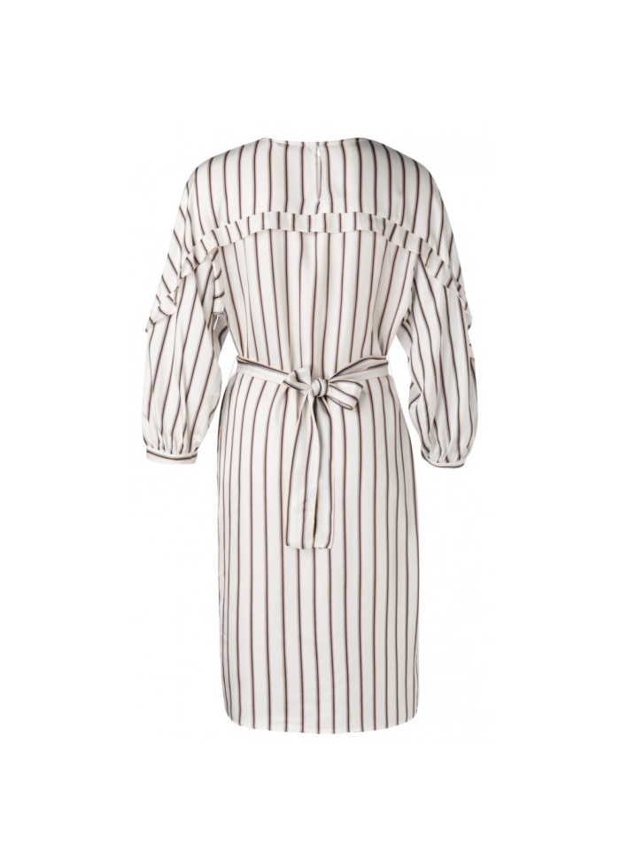 Yaya | Striped Ruffle Dress