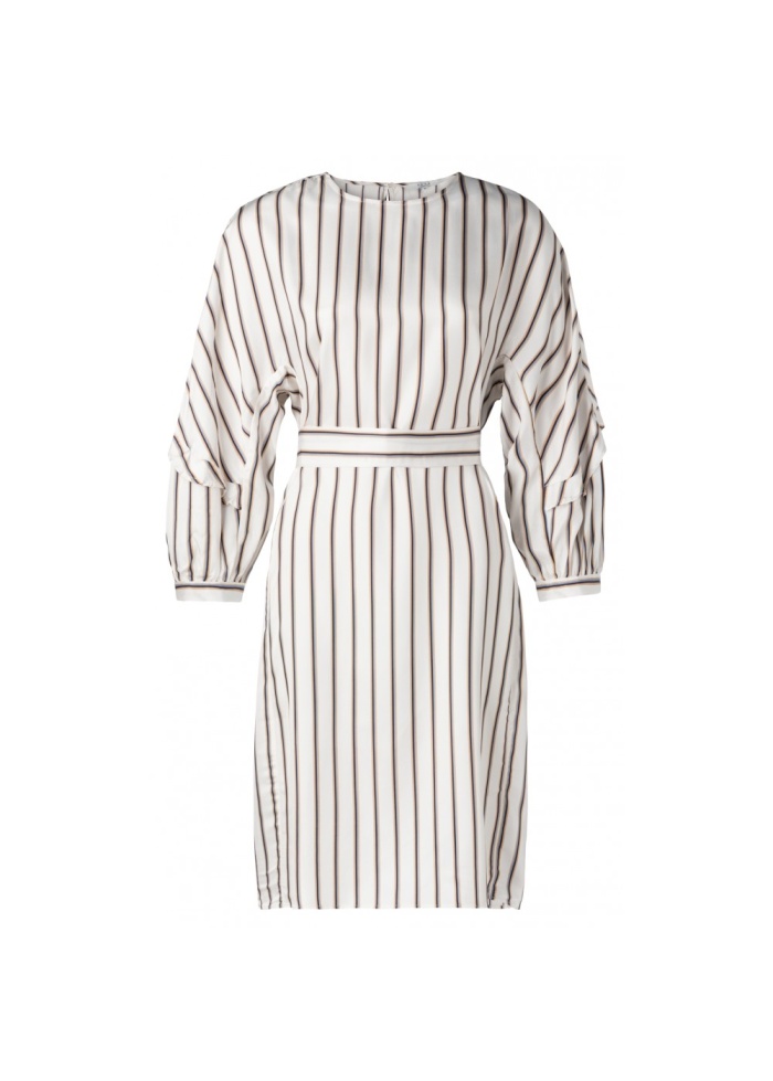 Yaya | Striped Ruffle Dress