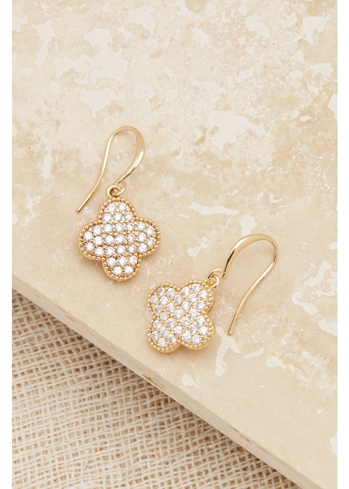 Envy | Diamante Clover Earrings