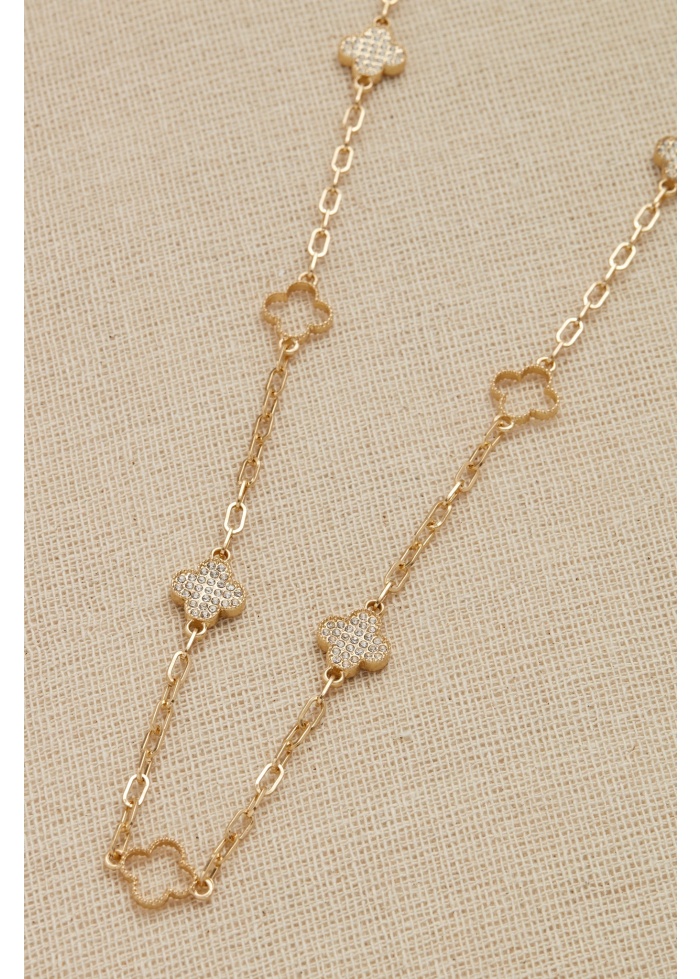 Envy | Crystal Clover Necklace
