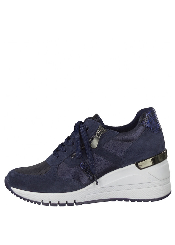 MarcoTozzi | Navy Wedge Trainers