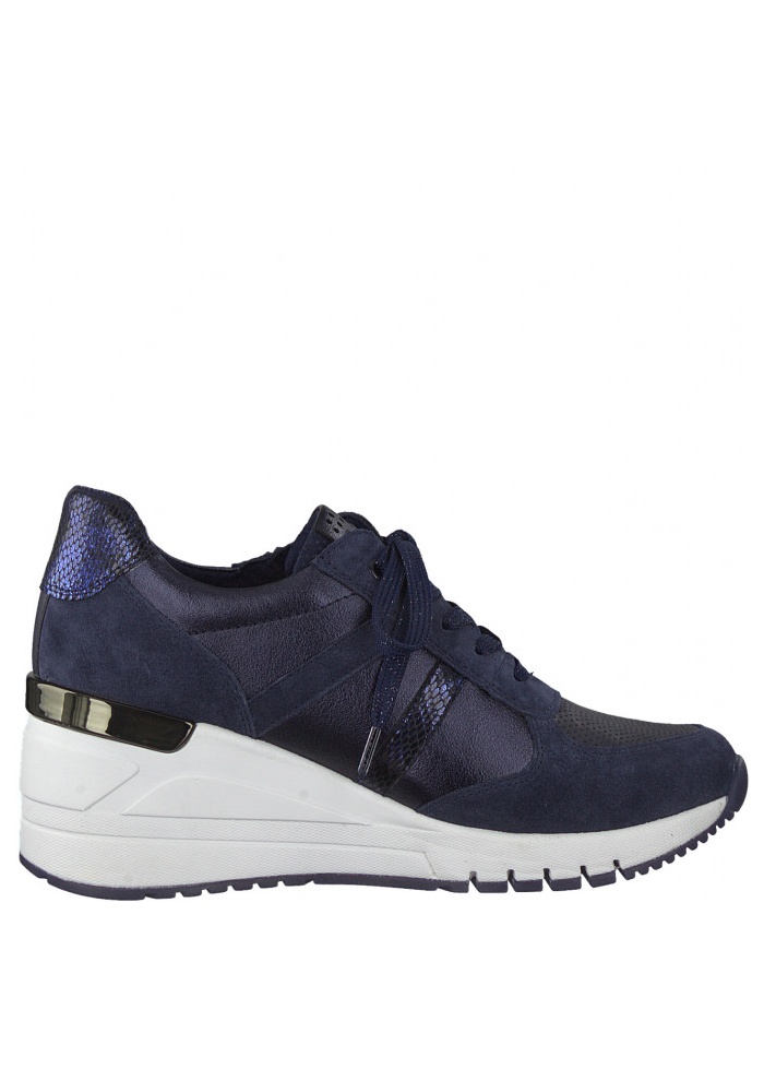 MarcoTozzi | Navy Wedge Trainers