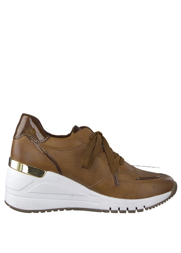 MarcoTozzi | Tan Wedge Trainers