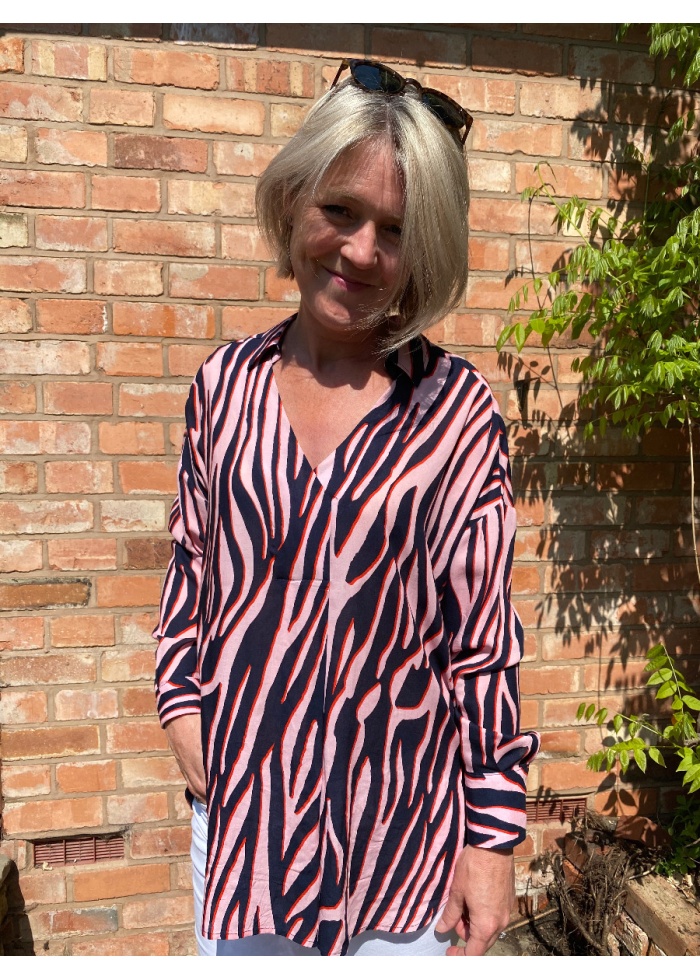 Milano | Abstract Zebra Print Blouse