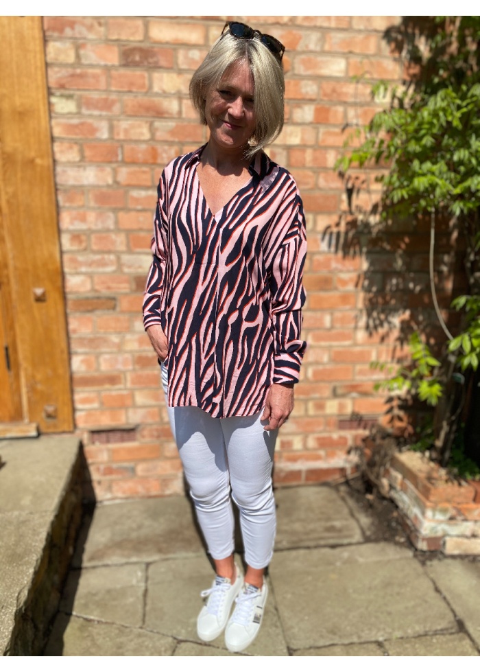 Milano | Abstract Zebra Print Blouse