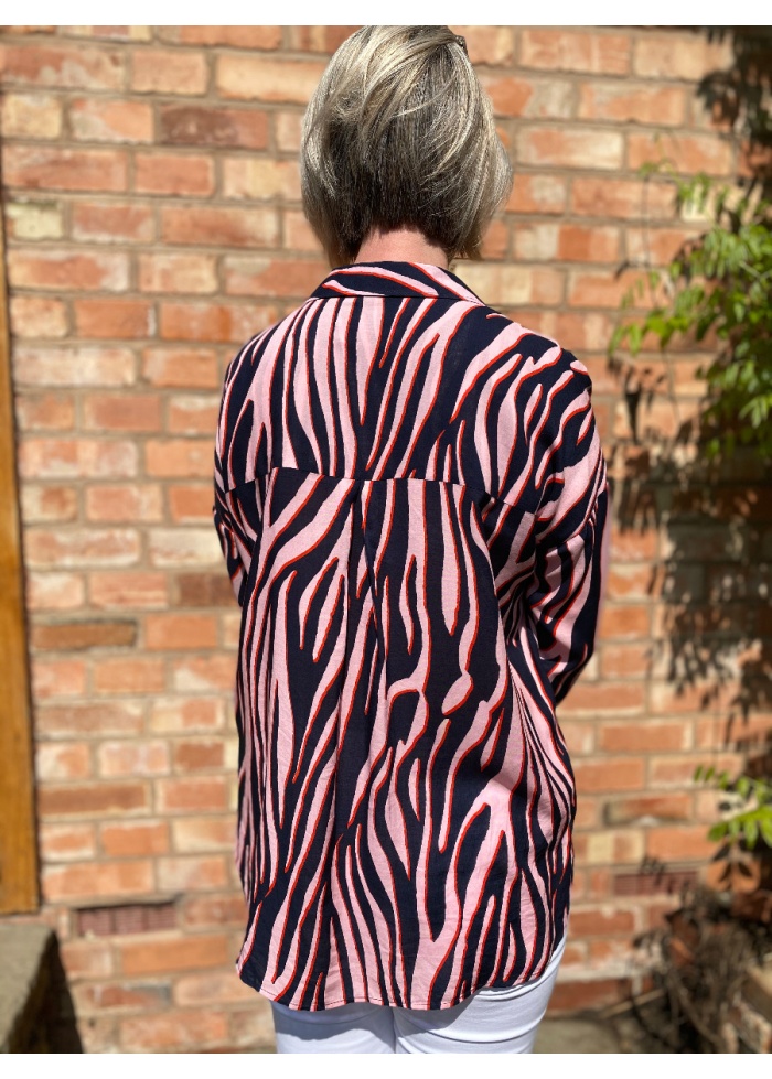 Milano | Abstract Zebra Print Blouse