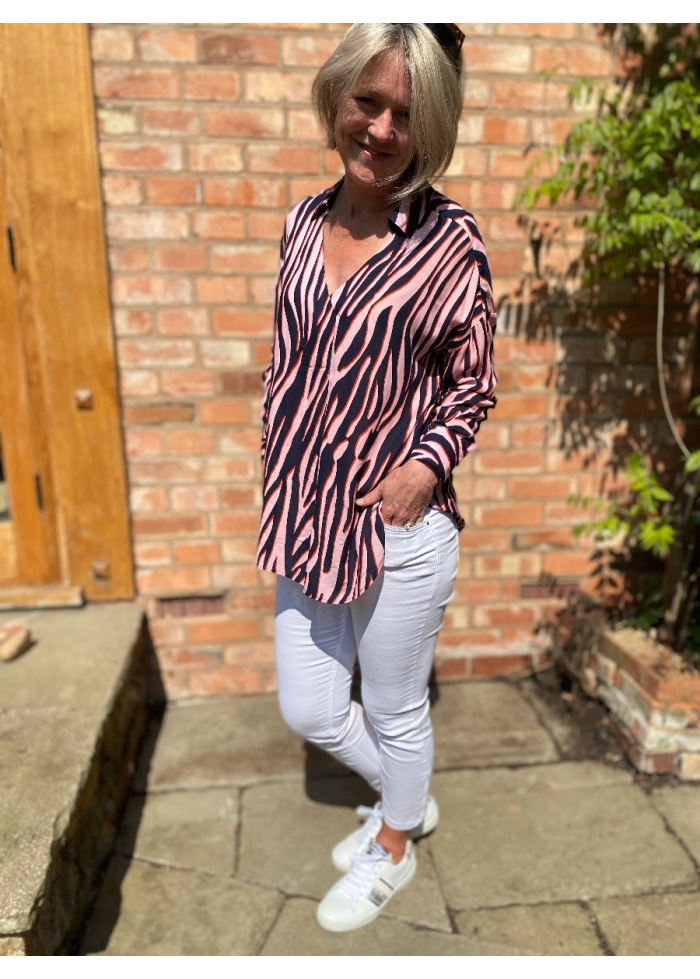 Milano | Abstract Zebra Print Blouse