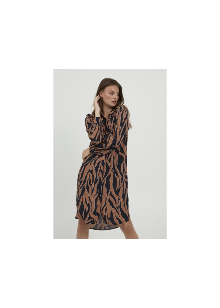 Dranella | Abstract Zebra Print Dress