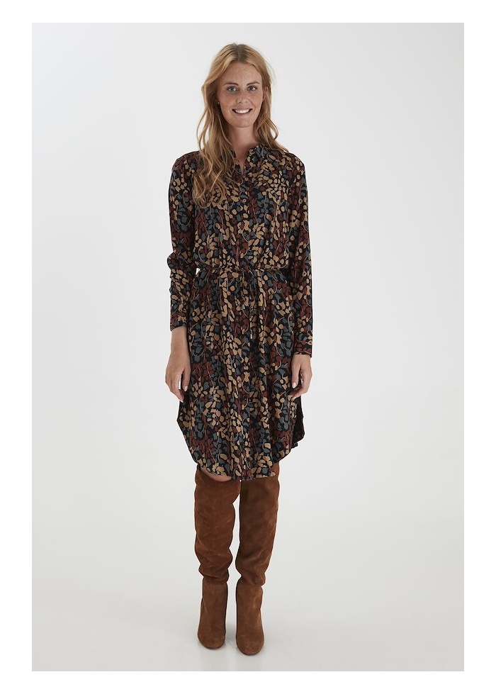 Fransa | Print Shirt Dress