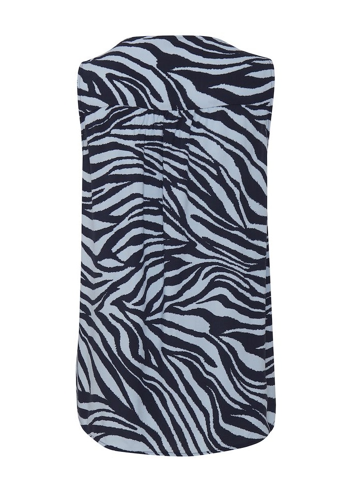 Fransa | Sleeveless Zebra Blouse