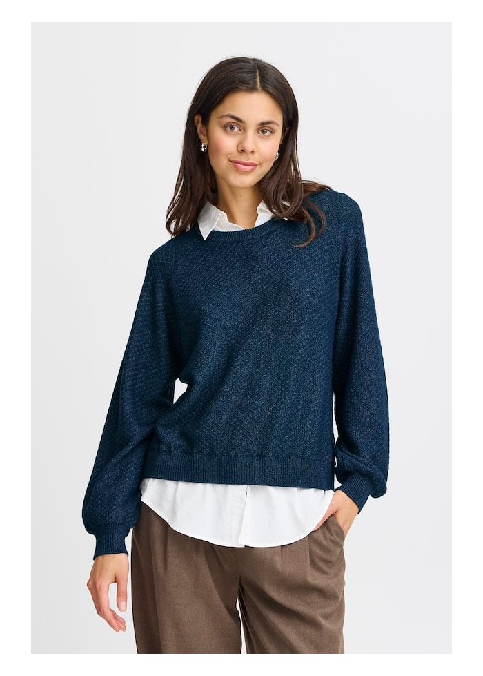 Fransa | FrHannah All in One Navy Top