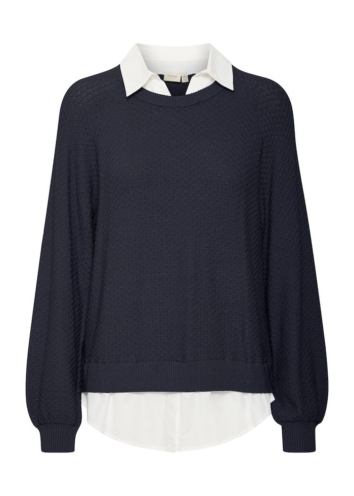 Fransa | FrHannah All in One Navy Top