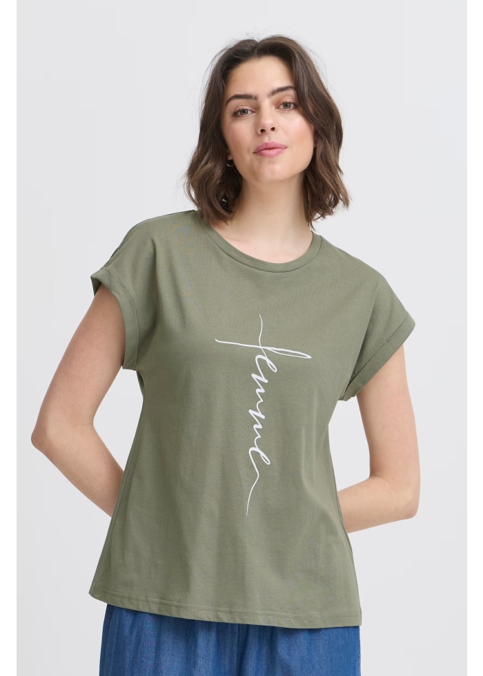 Fransa | FrEdena Khaki T-Shirt