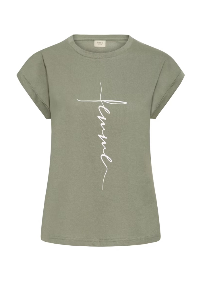 Fransa | FrEdena Khaki T-Shirt