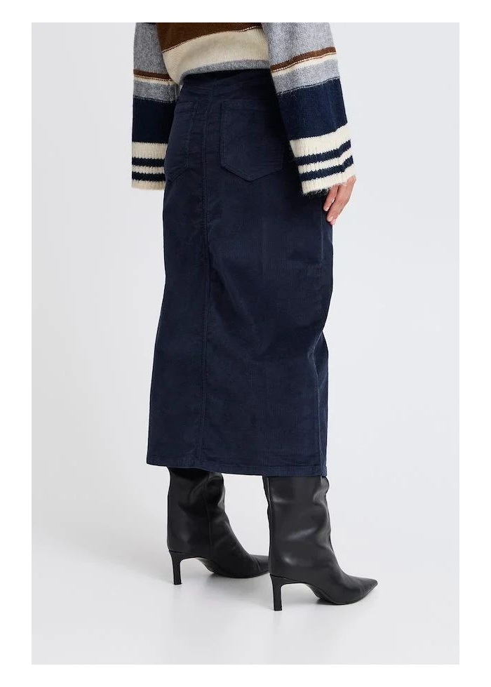 b.young | ByDasik Navy Cord Skirt