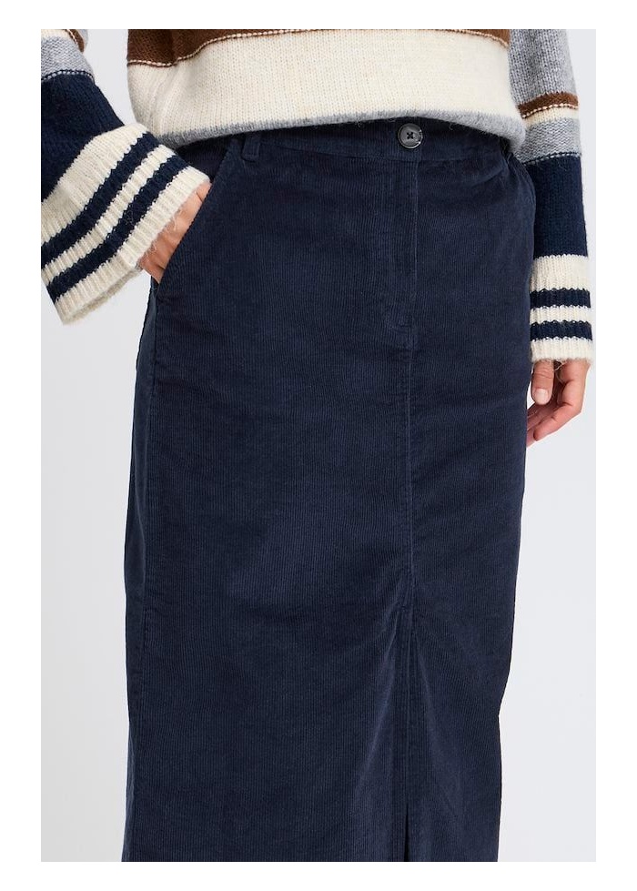 b.young | ByDasik Navy Cord Skirt