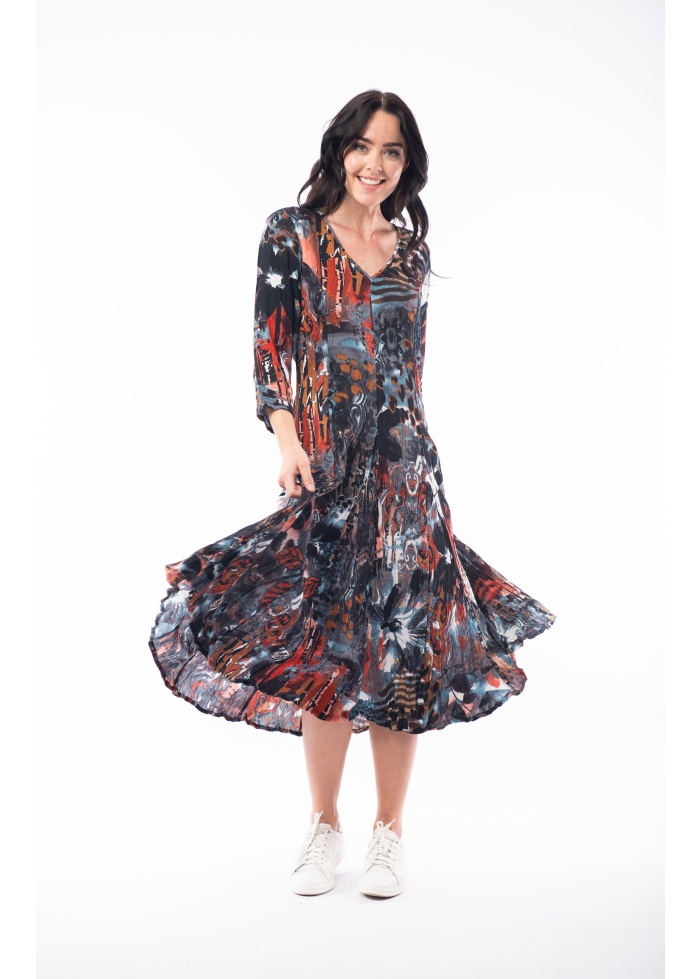 Orientique | Poseidon Godet Dress