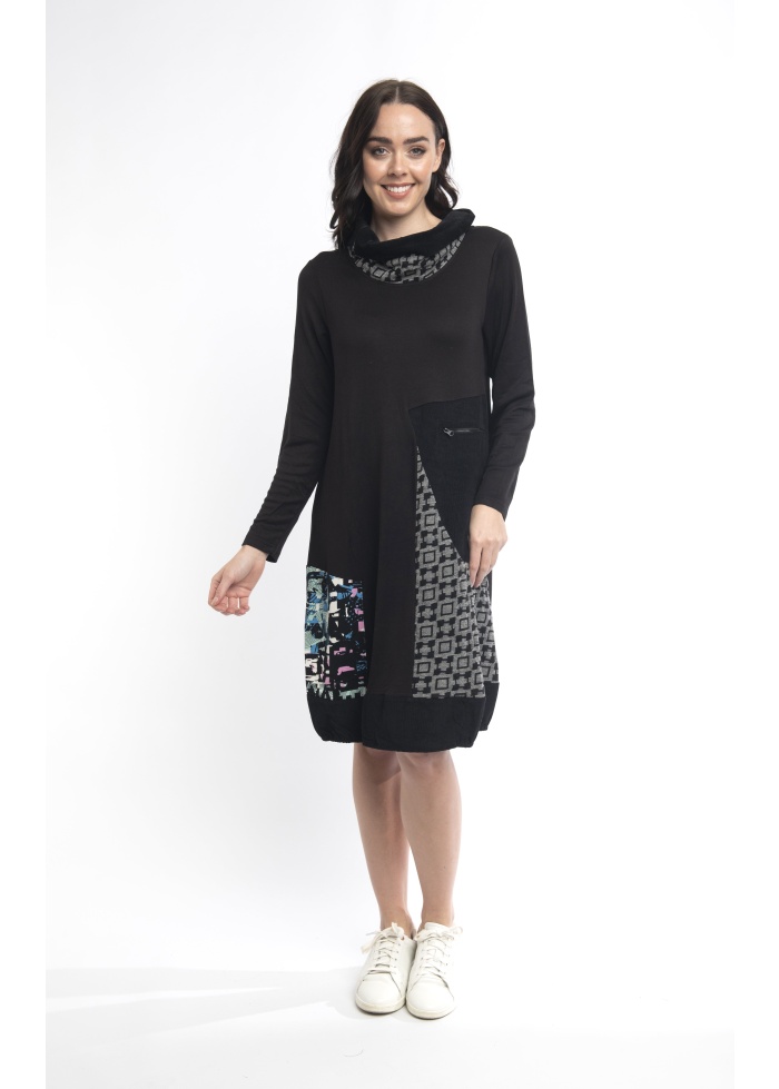 Orientique | Mozart Asymmetric Patch Dress