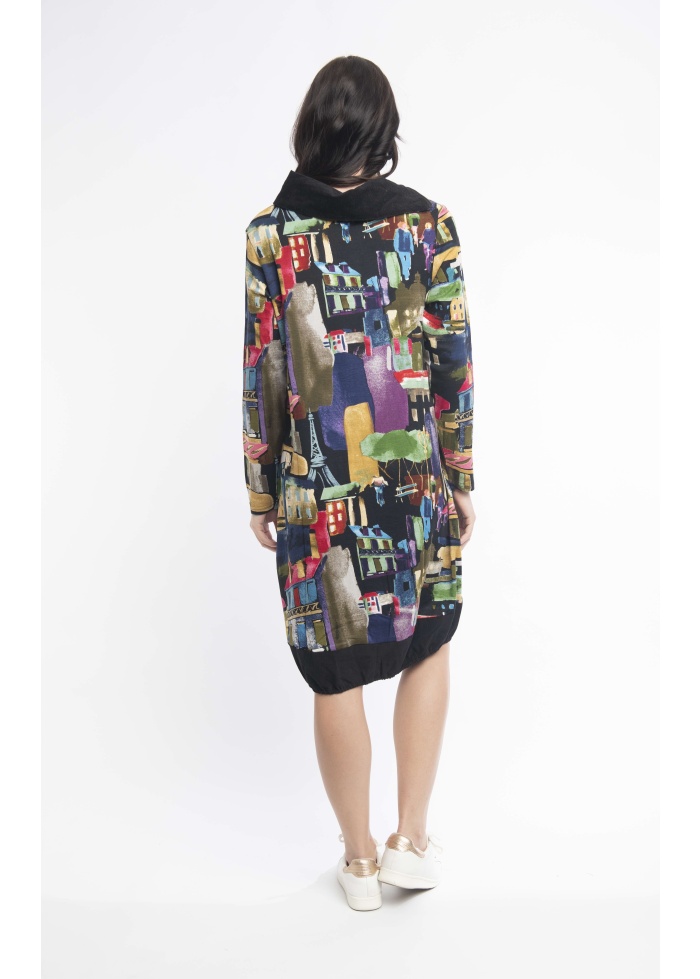 Orientique | Madam Butterfly Asymmetric Patch Dress