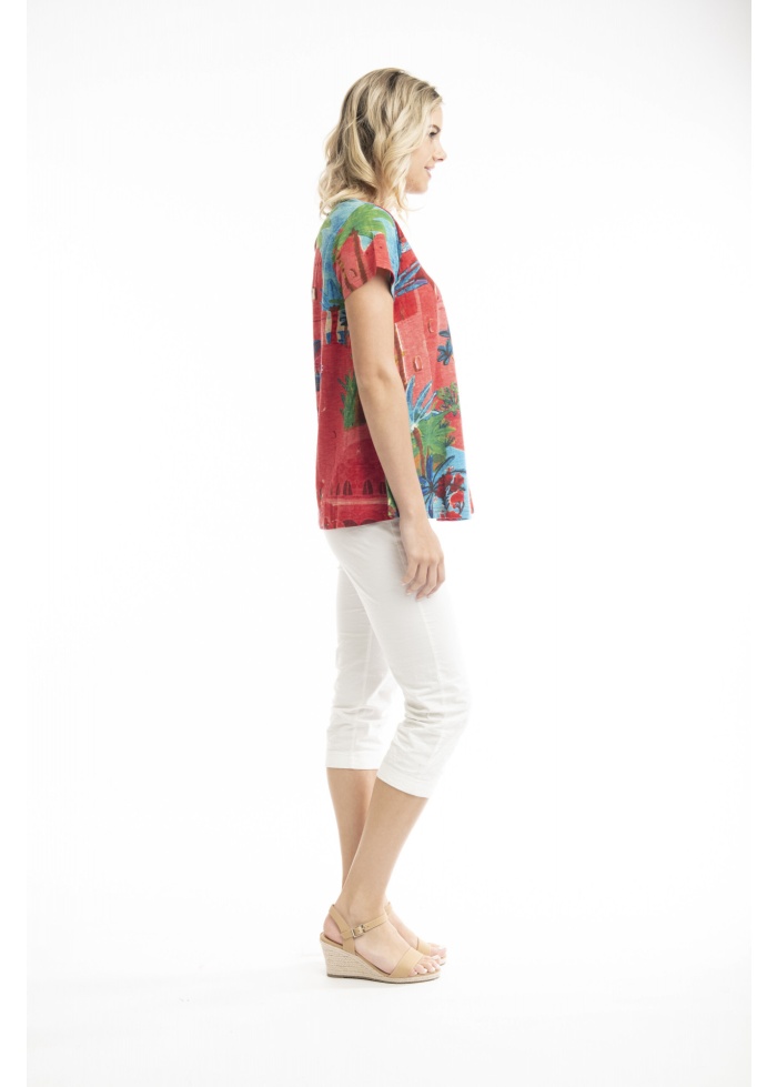 Orientique | Contemporary V-Neck Morocco Red
