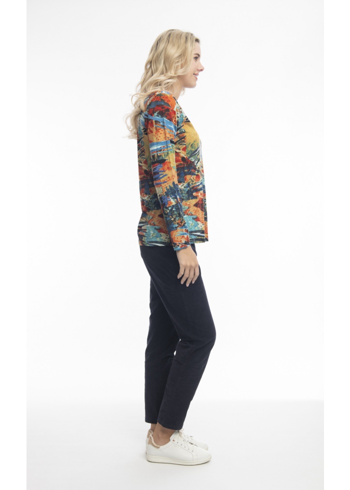 Orientique | Long Sleeve V-Neck Top