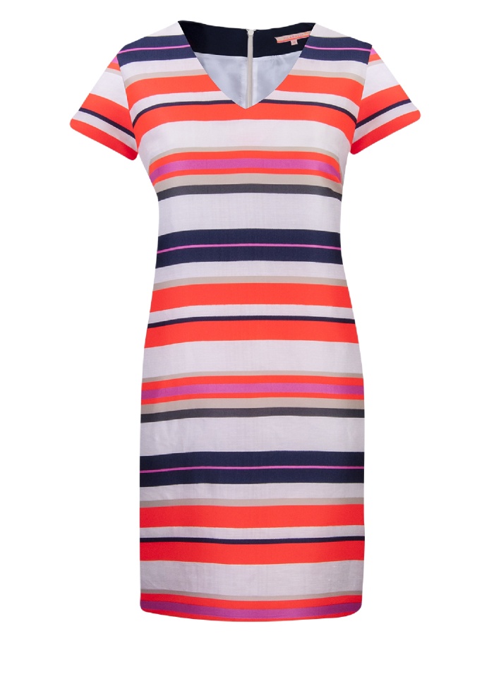 Vilagallo | Magda Fluor Stripe Dress
