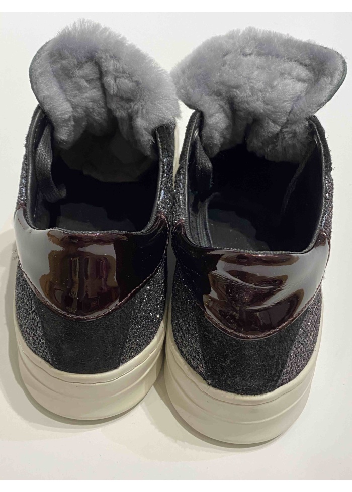 Crime | Black Patent Trainers