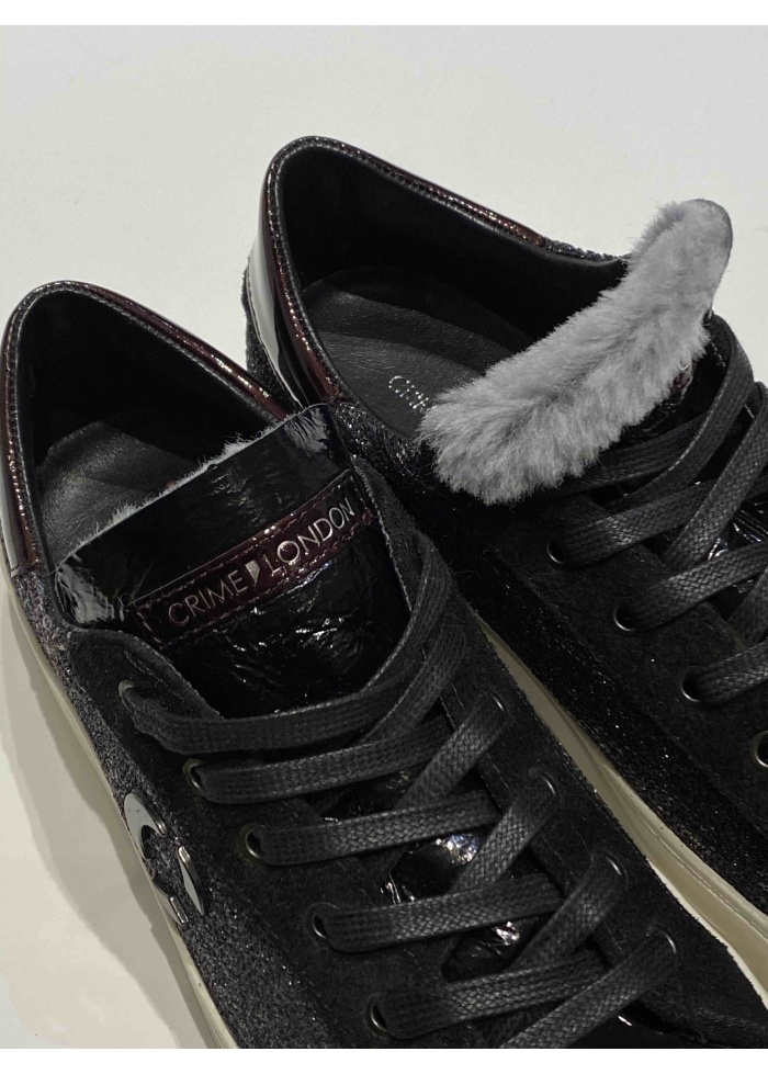 Crime | Black Patent Trainers