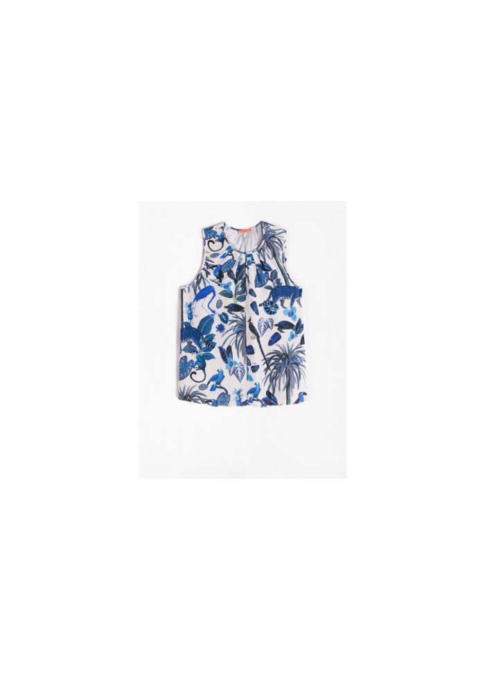 Vilagallo | Edna Shirt Deep Blue Jungle