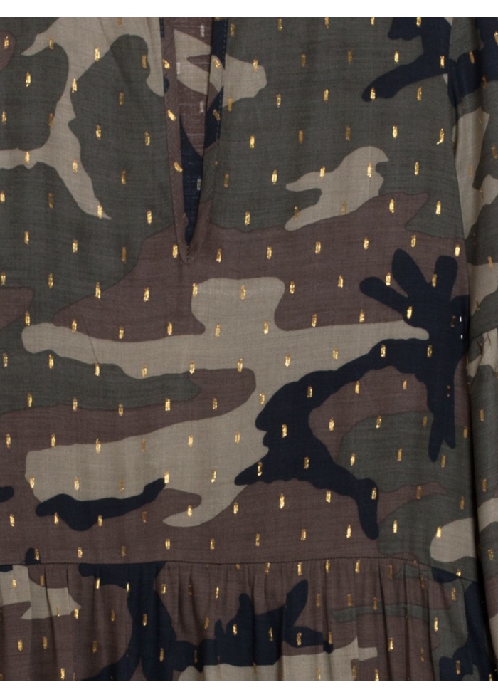 Vilagallo | Tammy Dress Mimetic Lurex