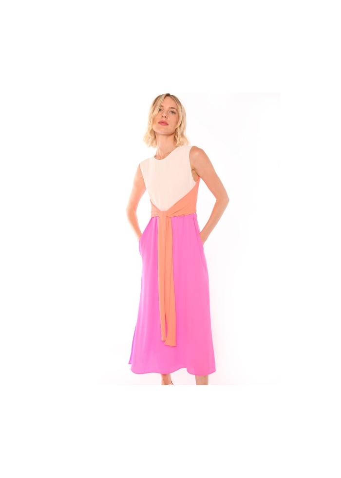 Vilagallo | Tina Pink Georgette Dress
