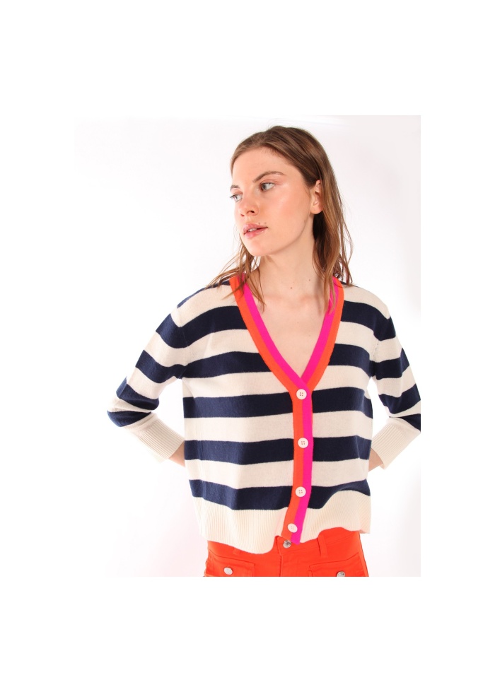 Vilagallo | Theresa Stripe Cardigan