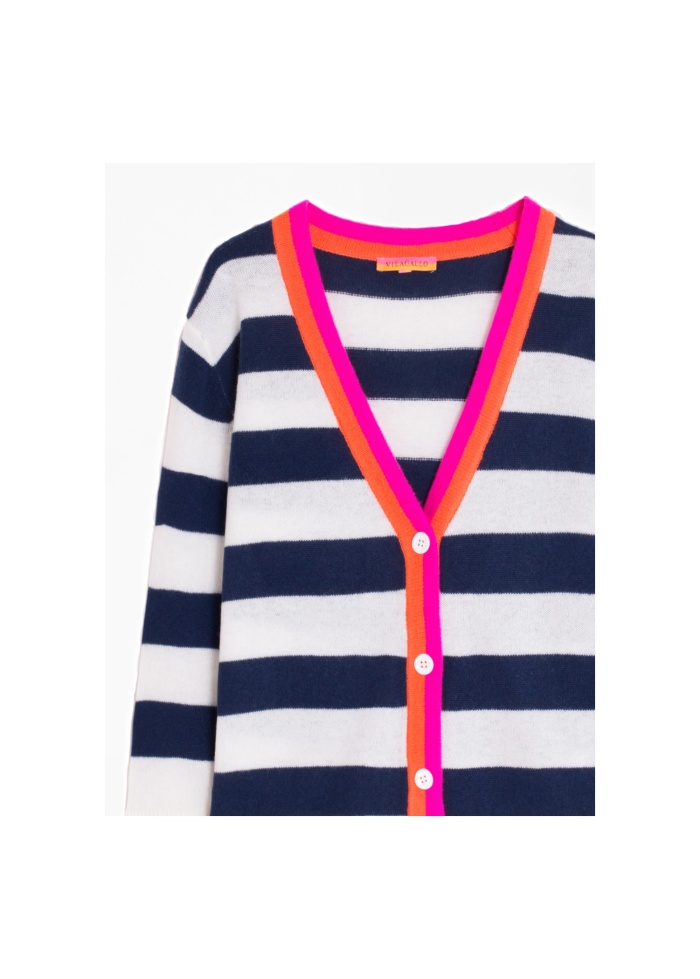 Vilagallo | Theresa Stripe Cardigan