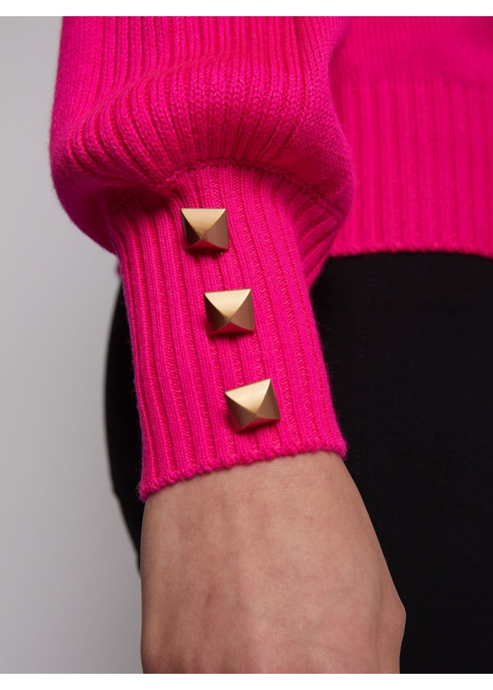 Vilagallo | Button Sleeve Jumper