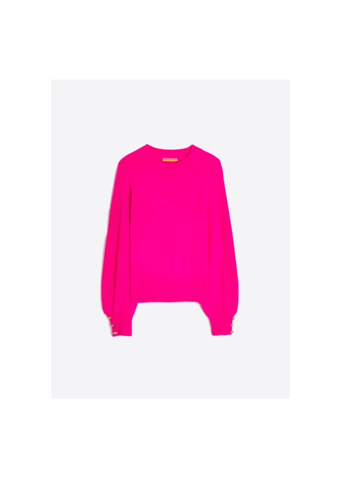 Vilagallo | Button Sleeve Jumper