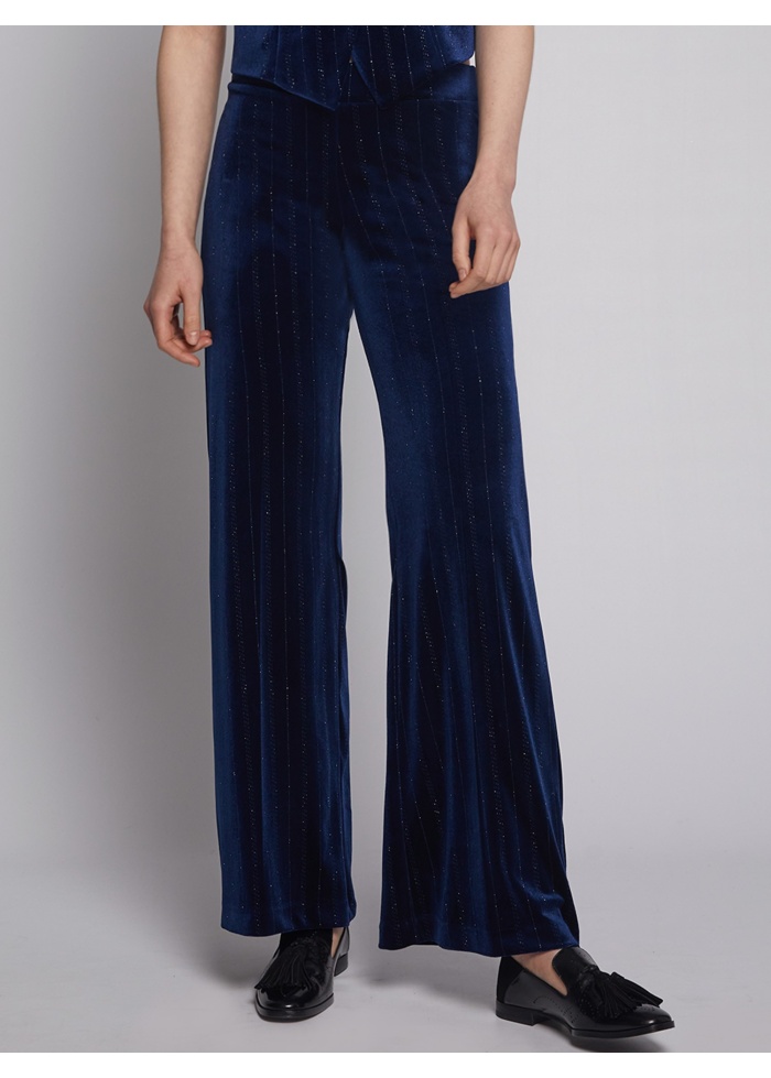Vilagallo | Venus Glitter Trousers Navy