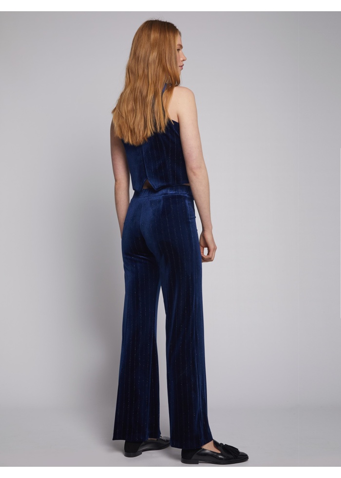 Vilagallo | Venus Glitter Trousers Navy