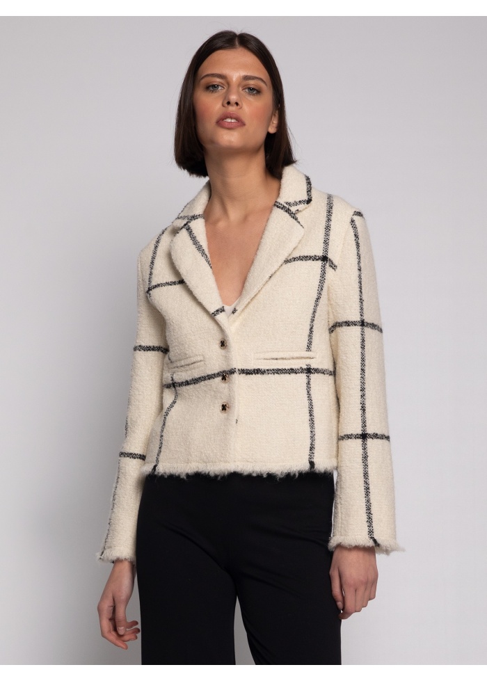 Vilagallo | Elvira Check Wool Jacket