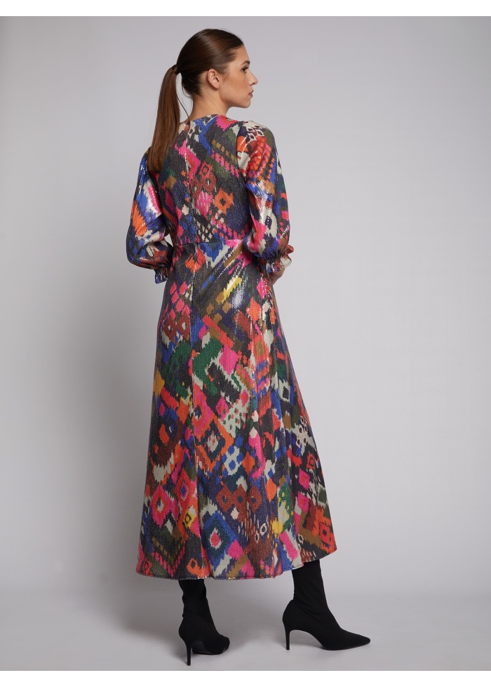 Vilagallo | Kara Ikat Sequins Dress Party