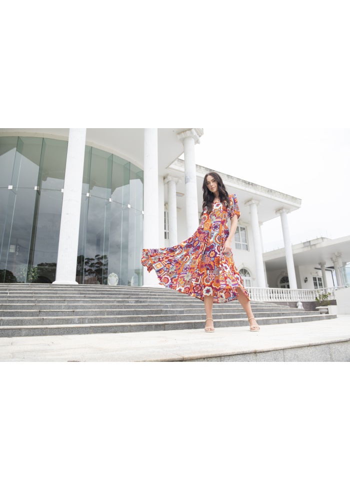 Orientique | Pissouri Godet Dress