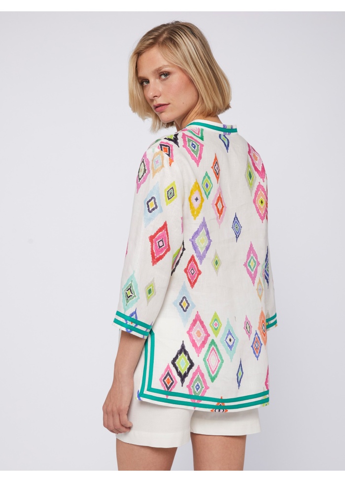 Vilagallo | Diletta Diamond Ikat Tunic