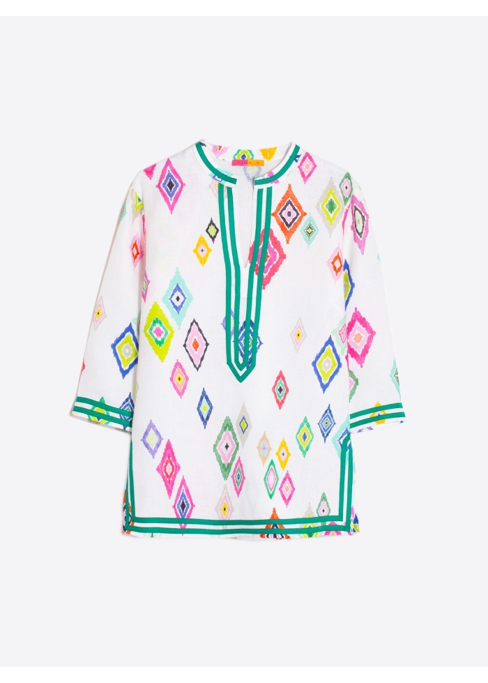 Vilagallo | Diletta Diamond Ikat Tunic