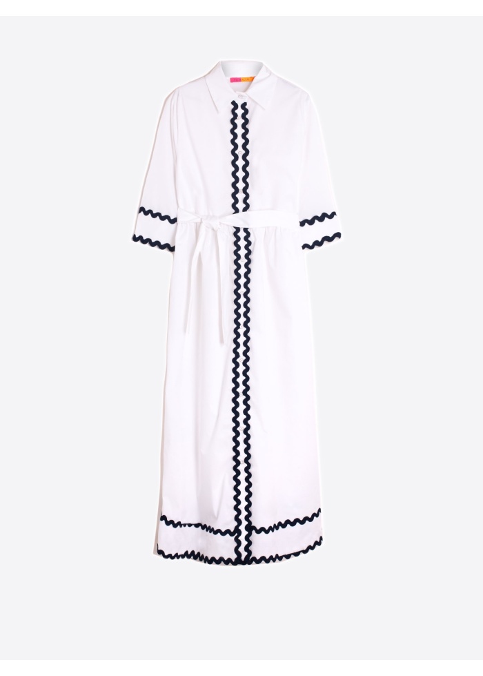 Vilagallo | Natalia White Poplin Dress