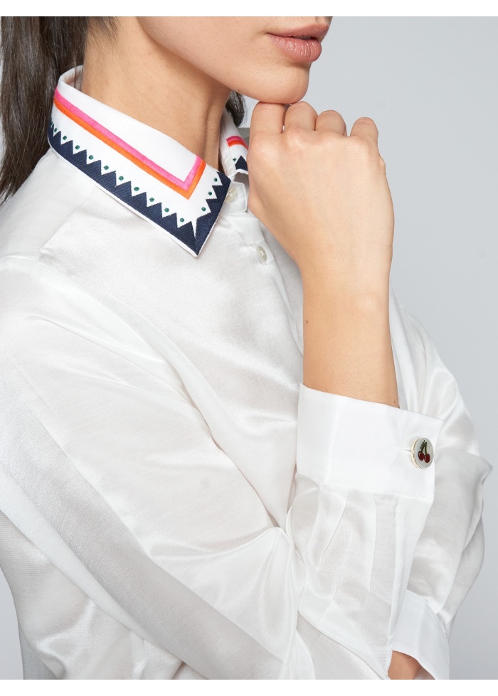 Vilagallo | Isabella Embroidered Shirt